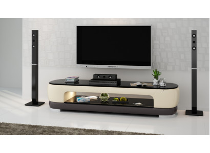 RTV TV-Säitendësch Dekor Lieder Glas Dësch Fernseeschaf Dësch Designer