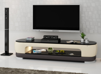 RTV TV-Säitendësch Dekor Lieder Glas Dësch Fernseeschaf Dësch Designer