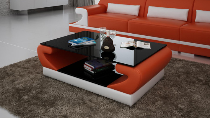 Couchtisch Säitendësch CT9006 Dësch Couchtisch Glastësch Designer