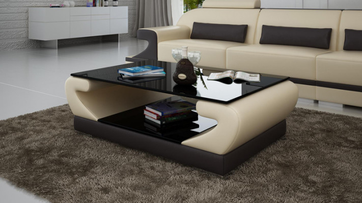 Couchtisch Säitendësch CT9006 Dësch Couchtisch Glastësch Designer
