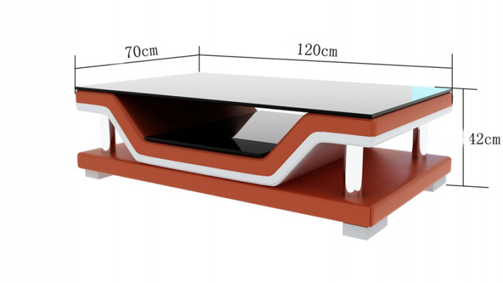 Canapé Dësch Dësch Canapéen Dëscher Glastësch Designer Bäistell-Dësch CT9003