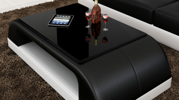 Couchtisch Dësch Couchtischen Glastësch Dëscher Designer Bäistelltësch Nei SR4409