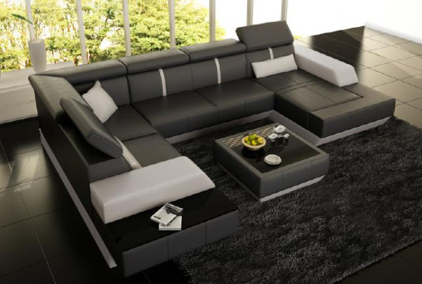 Ledertische Couchtische Dëscher Designer Glastësch Couchtësch MANS