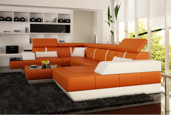 Ledertische Couchtische Dëscher Designer Glastësch Couchtësch MANS