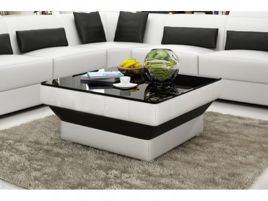 Designer Couchtisch Polster Dësch Lieder Glas Modern Dëscher #8009