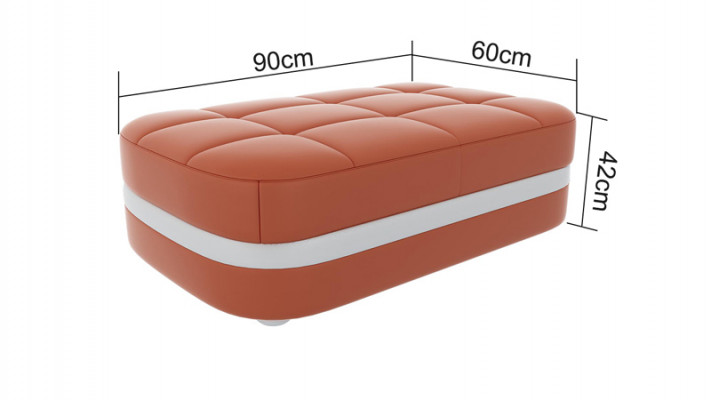 Design Polsterhocker Foussocker Ottomane Sëtz Gepolstert Pufa