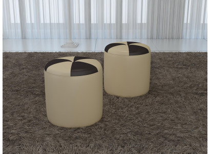 Design Këssen Hocker Fouss-Schemel Ottomane Sëtz Chaise Gepolstert Pufa FT009