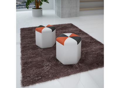 Design gepolsterten Pouf Hocker Ottomane Sëtz Chaise FT004