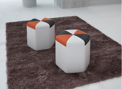 Design gepolsterten Pouf Hocker Ottomane Sëtz Chaise FT004