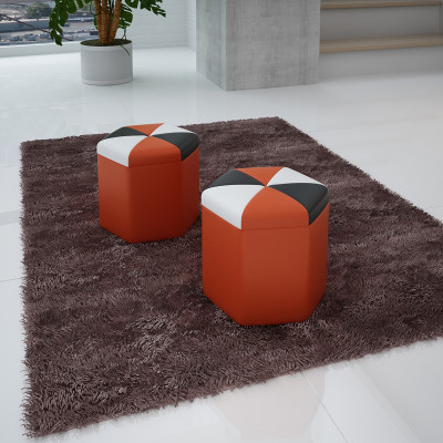 Design gepolsterten Pouf Hocker Ottomane Sëtz Chaise FT004