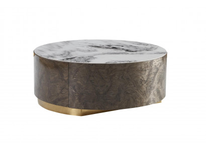 Couchtisch Braun Marmor Wunnzëmmer Holz Nei Modern Design Miwwelen Luxus Dësch