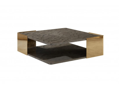 Couchtisch Donkelgro Marmor Wunnzëmmer Edelstol Modern Design