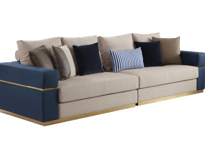 Canapé dräisëtzer Marderstoff Wunnzëmmer Design Couchen Polstermöbel Canapéë Luxus Textil