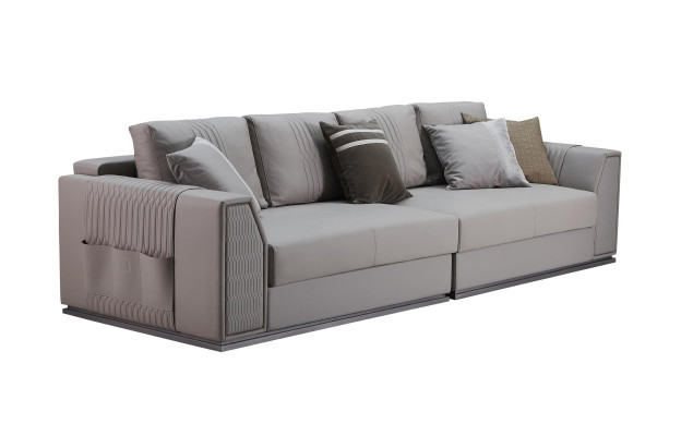 Canapé 3-Sëtzer Lieder Modern Taupe Design Canapé Neie Kreativ Miwwelen Couchë Luxus