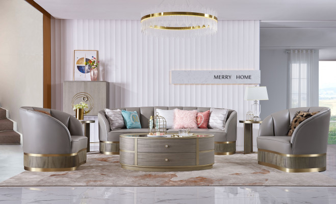 Sofagarnitur 4+2+2 Sëtzer Wunnzëmmer Polstermöbel Moderne Sofa Ledersofa Sofasen