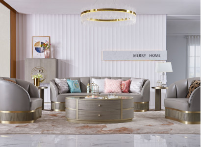 Sofagarnitur 4+2+2 Sëtzer Wunnzëmmer Polstermöbel Moderne Sofa Ledersofa Sofasen