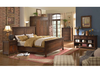 Bett Nuetsdësch Gaderob 7 Stéck Schlofzëmmer Design Luxus Set Better Sets