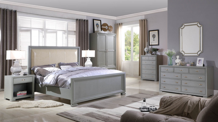 Bett Nachtkonsol Kommode 6-deel. Schlofkummer Set Design Modern Luxus