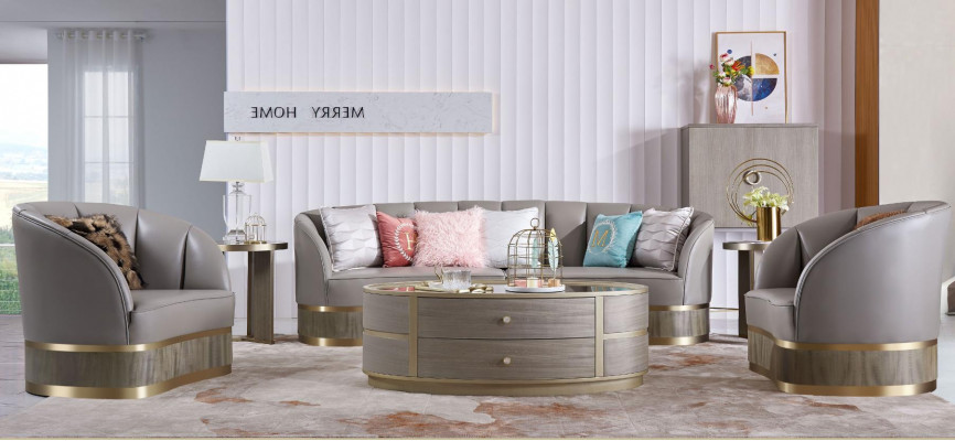 XXL Grouss Canapé Couch Polster Garnitur 4+1 Sëtz Klassesch Textil Canapéen Couchen