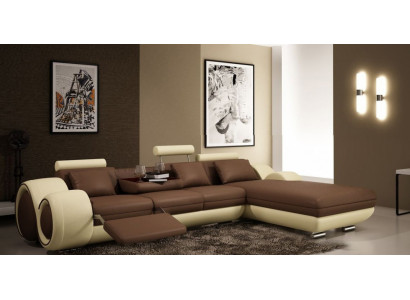 Patentéiert Design Ecksofa Sofa Couch Polster Lieder Eck BERLIN2 Wunnlandschaft