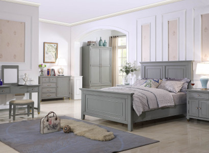 Schlofkummermiwwelen Komplette Sets Bett Nuetsdësch Kleederschaf Dësch Neit 6tlg.