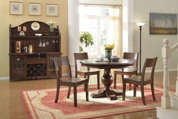 Iesszëmmer Komplett Garnitur Dësch Verso 4x Stull Set 7tlg. Iessdësch Holz nei