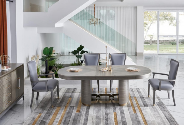 Héichwäerteg Iesszëmmer Miwwelen Hotel Stil Ariichtung komplett Saz Dësch