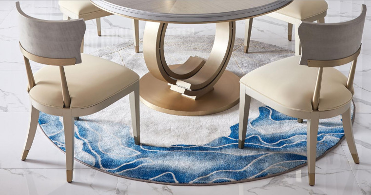 Design Ronn Dësch 4x Still Iesszëmmer Sëtz Ronn Dëscher Garnitur Holz
