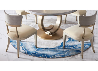 Design Ronn Dësch 4x Still Iesszëmmer Sëtz Ronn Dëscher Garnitur Holz