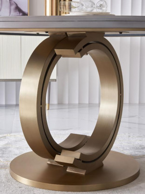 Design Ronn Dësch 4x Still Iesszëmmer Sëtz Ronn Dëscher Garnitur Holz