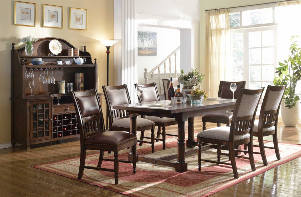 Iessdësch-Sëtzgruppe Dësch 6 Still Still-Set Iesszëmmer Design Garnituren