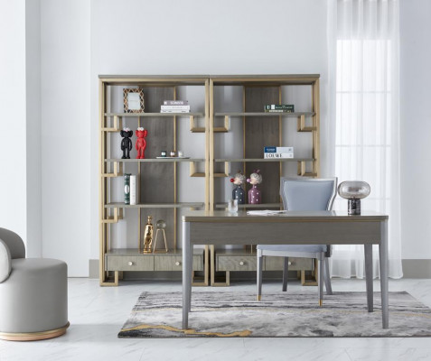 Design Büro Ariichtung Dubai Luxus Stil Miwwelen Schreifdësch Vitrinn Stull