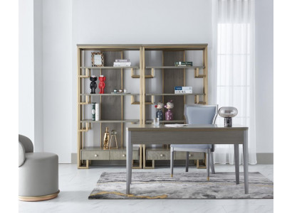 Design Büro Ariichtung Dubai Luxus Stil Miwwelen Schreifdësch Vitrinn Stull
