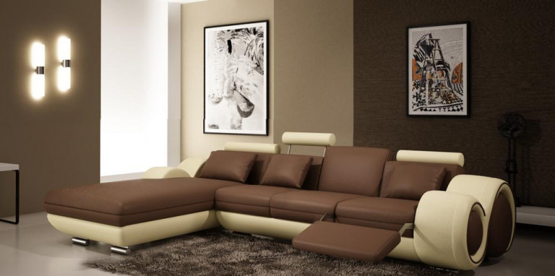 Elegante Wunnen Luxus-Eckcouch an perfekter L-Form Couch Wunnzëmmer