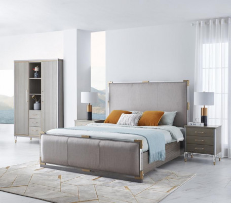 Luxus Schlofzëmmer Miwwelen Bett 2x Nuetsdësch Set Better Dubai Hotel Miwwelen