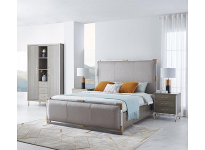 Luxus Schlofzëmmer Miwwelen Bett 2x Nuetsdësch Set Better Dubai Hotel Miwwelen