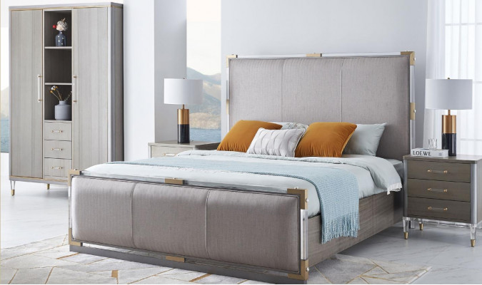 Klassescht 3-Teile-Schlofzëmmer Set Klassescht Bett + Nospult Duebelbett