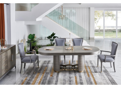 Design Still Set 6x Luxus Still Sëtz Polster Grupp Lehnstill Set Garnitur Nei