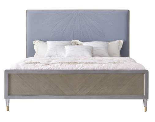 Bett 2x Nuetsdësch 3 Stéck Schlofzëmmer Set Design Deko Modern Luxus Better