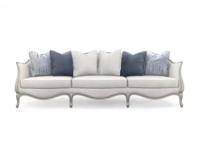 Design Sofa 3 Sëtzer Stoff Couch Sofa Polster Sofas Wunnzëmmer Dräisëtzer Miwwelen