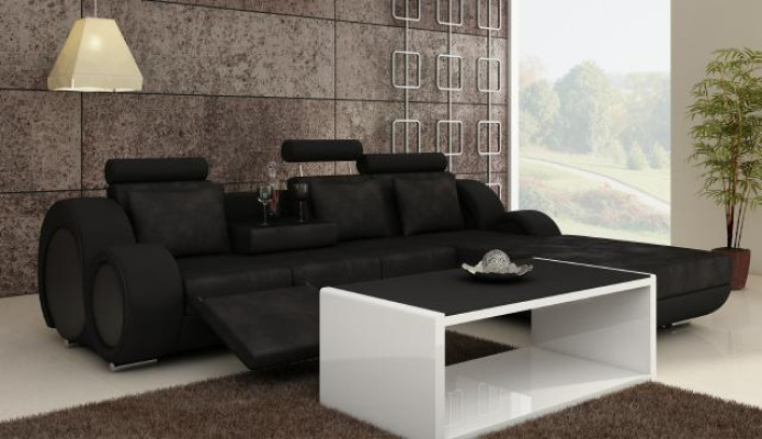 Ecksofa Sofa Canapé Polster Wunnlandschaft Lieder Eck Canapéen Garnitur Nei Madrid II