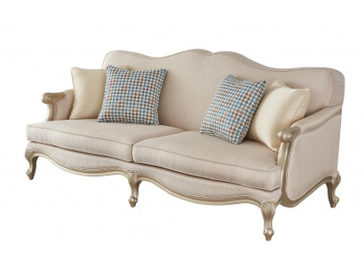 Luxus Dräisëtzer Canapé Sofa Polster Miwwelen 3 Sëtzer Canapéen Sofasen XXL