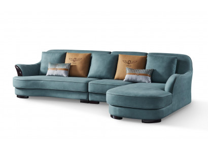 Eckcouch L Form Sofa Canapé Design Couchen Polster Textil Eck Garenéier.