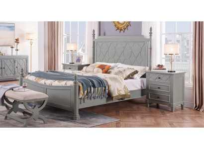 Klassesch Bed 2x Nuetsschrëff 3tlg. Schlofzëmmer Set Better nei Luxus 150x200 Nei