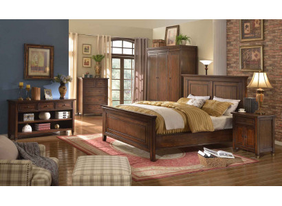 Bett + 2x Nuetsdësch 3 Deeler Schlofzëmmer Set Designer Luxus Schlofzëmmer Sets