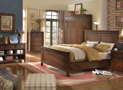 Bett + 2x Nuetsdësch 3 Deeler Schlofzëmmer Set Designer Luxus Schlofzëmmer Sets