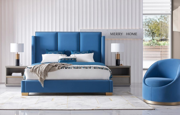 Schlofkummer Luxus Bett Miwwelen 2x Nuetschekëscht Set Better Dubai Hotelmiwwelen