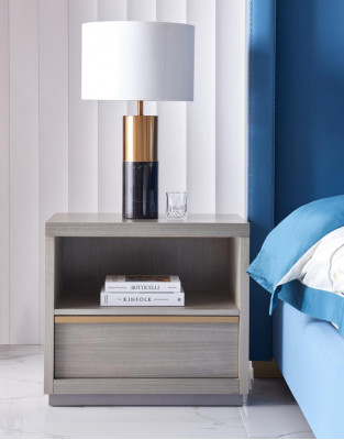 Schlofkummer Luxus Bett Miwwelen 2x Nuetschekëscht Set Better Dubai Hotelmiwwelen