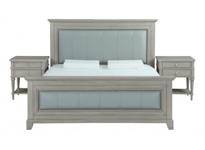 Duebbelbett Schlofkummer Hotel Bestiet Luxus Bett 2x Nuetsdësch 3tlg. Set