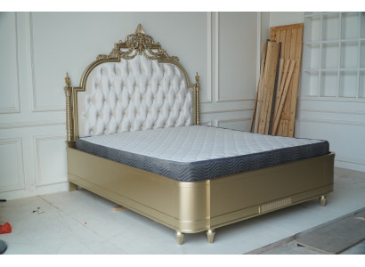 Chesterfield Holz Duebelbett Bettendesign Polsterbett Ehe Schlofzëmmer 180x200